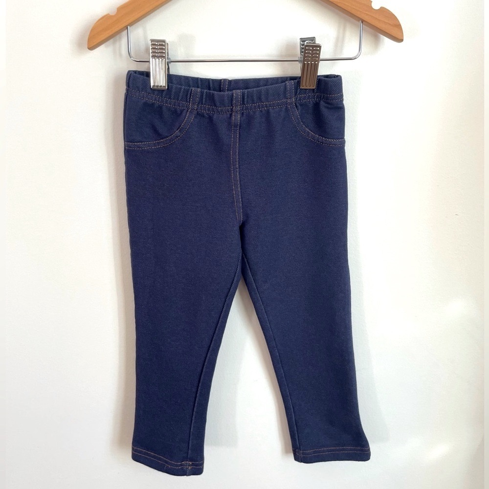4/$20💥NWOT 3 Pekkle Denim Look Leggings Jeggings, Sheen, Faux Pockets